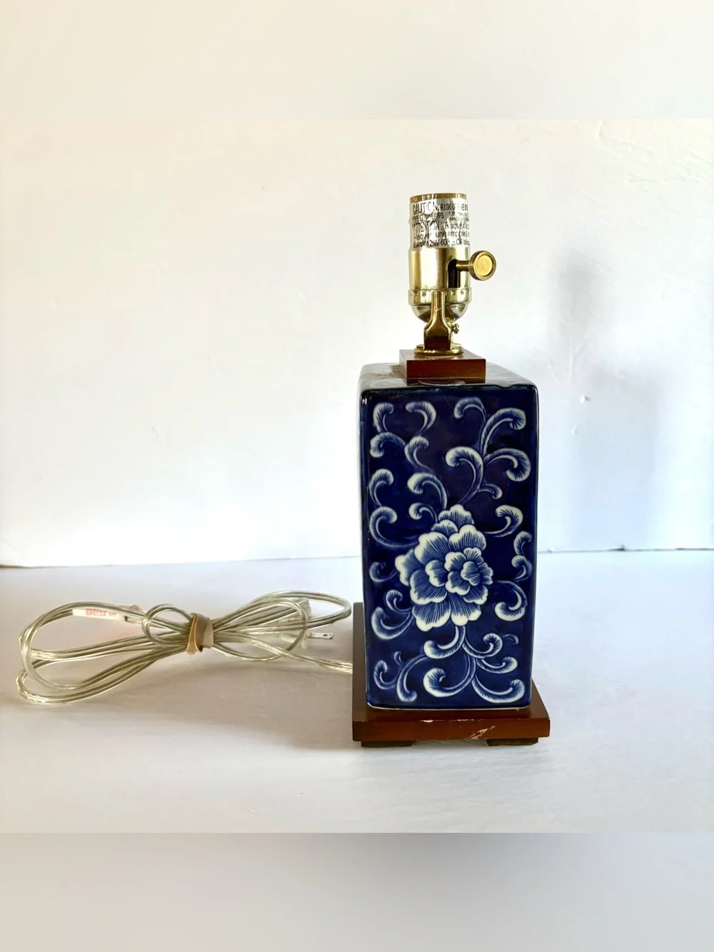 Ralph Lauren Blue & White Porcelain Table Lamp NO SHADE